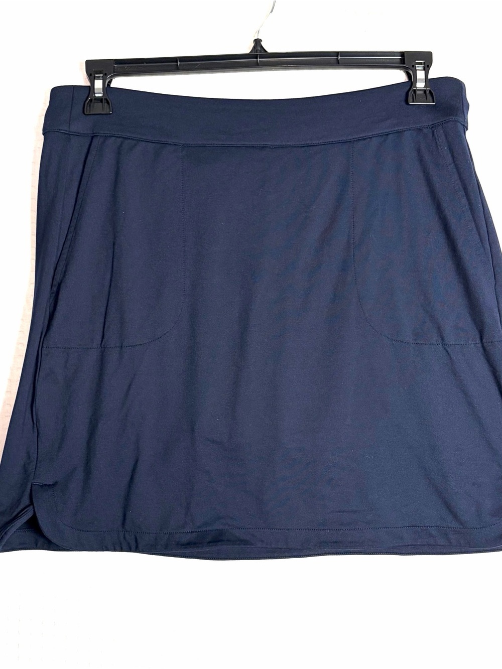 J Jill Fit Knit Skort Skirt Performance Tennis Pickleball Athletic Blue Pocket S